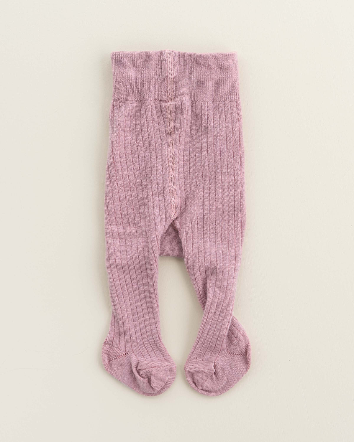 Ribbed baby tights - cameo rose