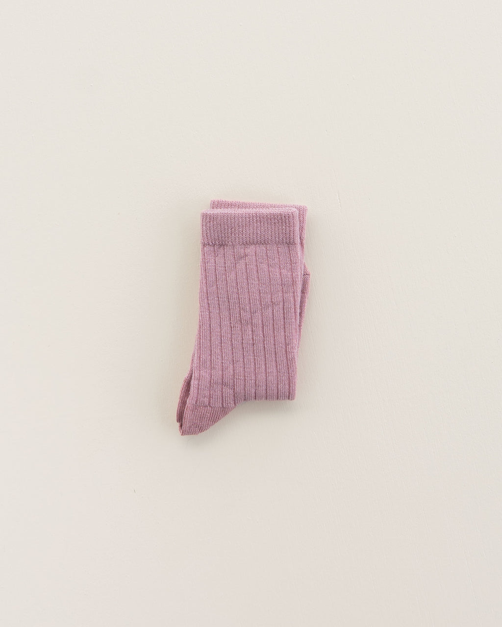 Woolen rib children's socks - cameo rose