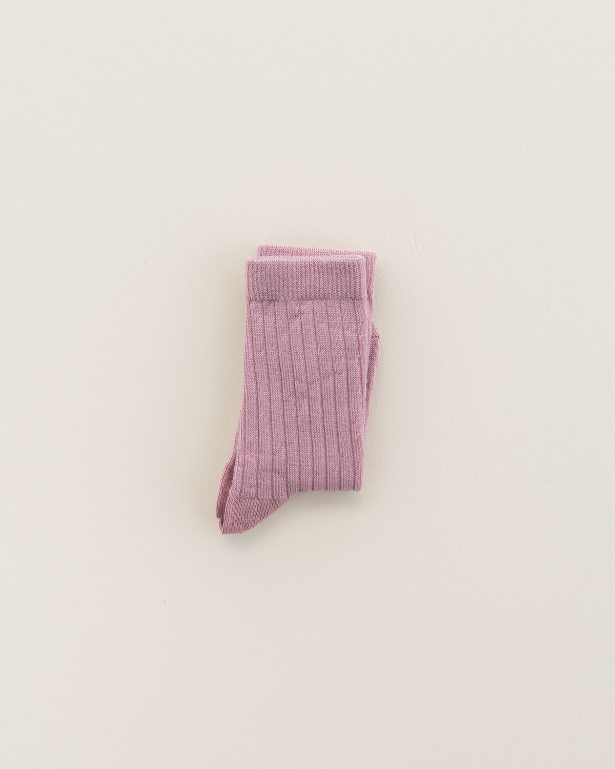 Woolen rib children's socks - cameo rose