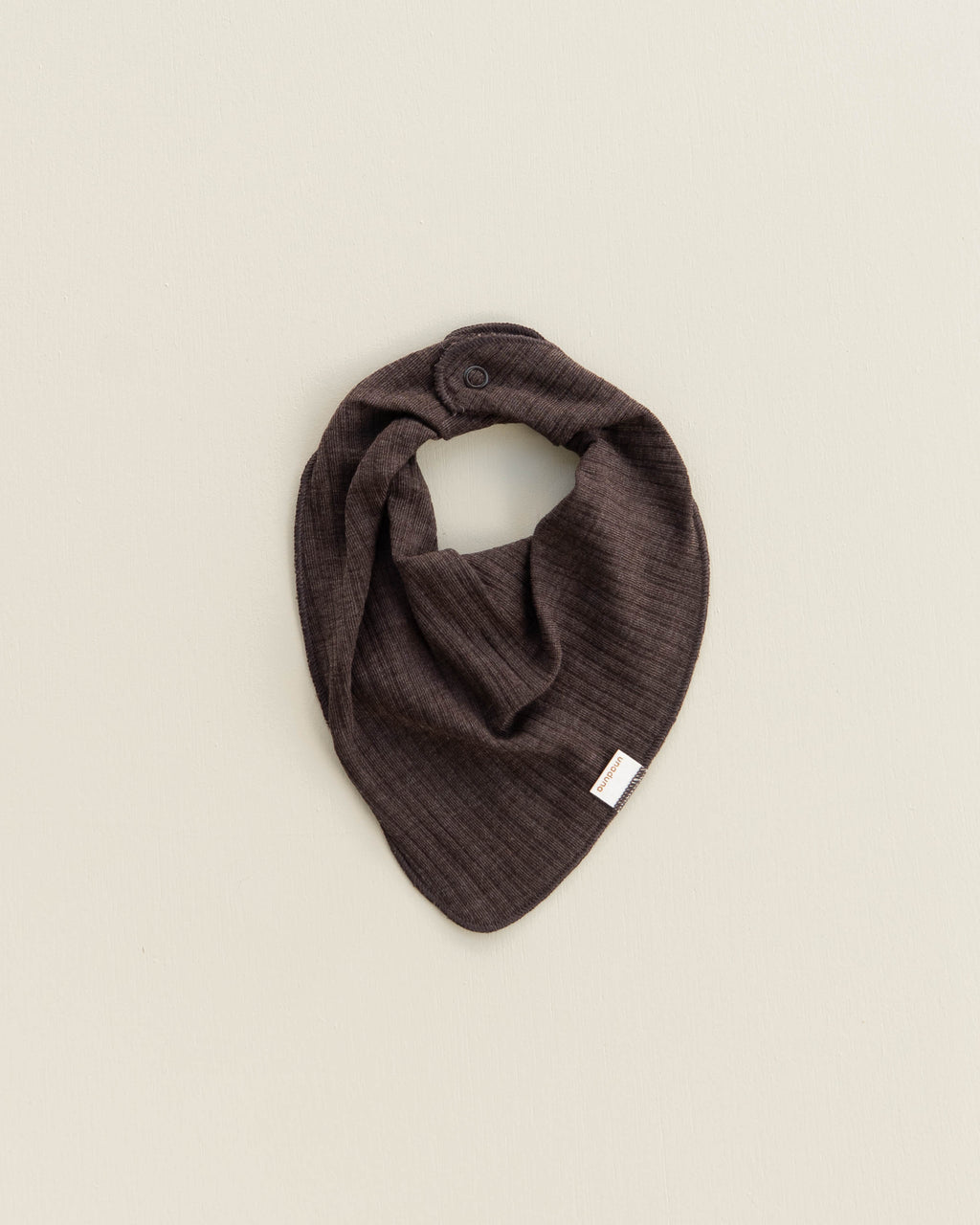 Bib scarf rib wool/silk - cocoa