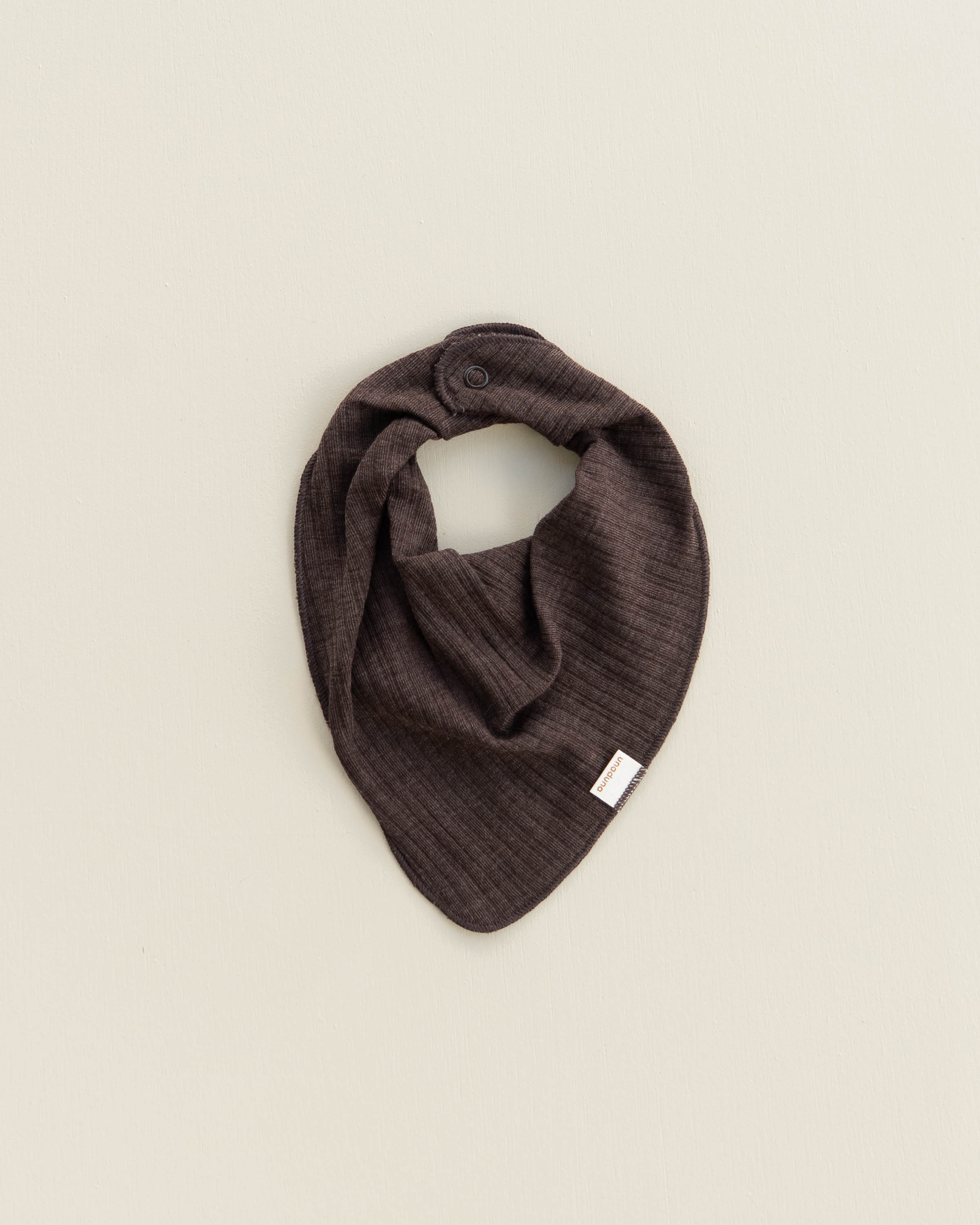 Bib scarf rib wool/silk - cocoa