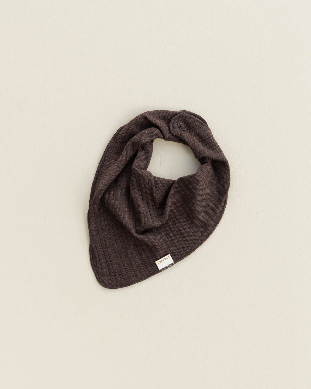 Bib scarf rib wool/silk - cocoa