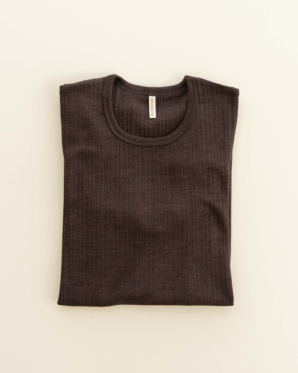 Men's shirt longsleeves rib wool/silk - cocoa