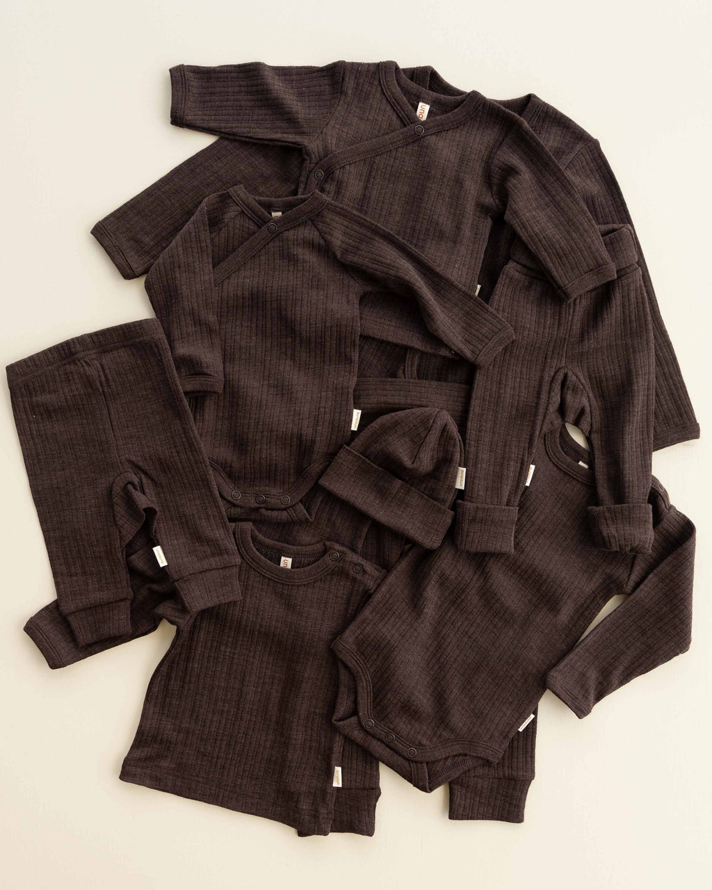 Shirt longleeves rib wool/silk - cocoa