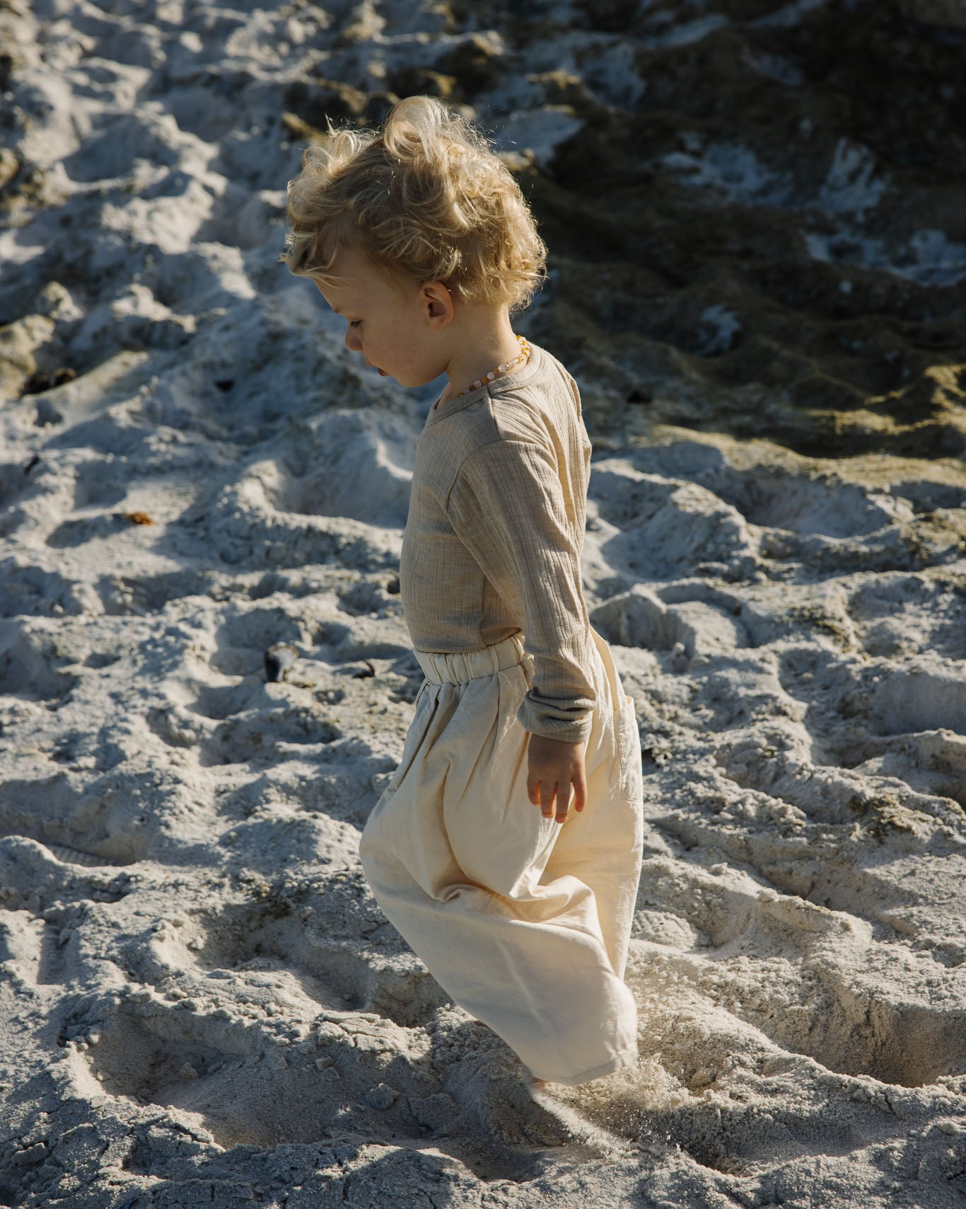 Body longsleeves rib wool/silk - maca