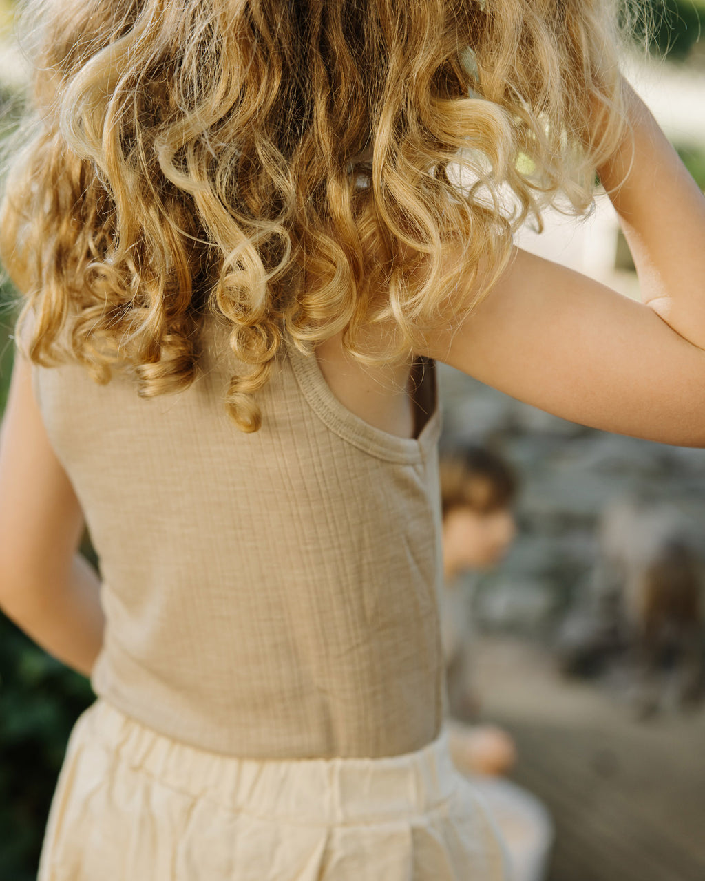 Kids undershirt rib wool/silk - maca
