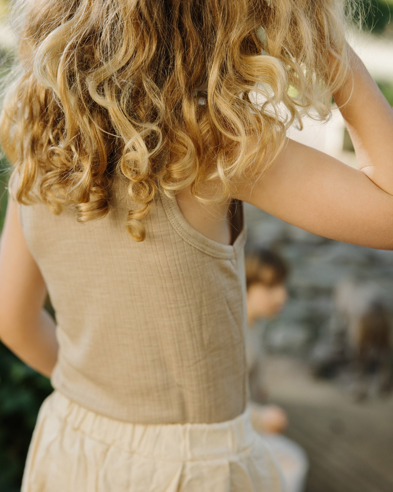 Kids undershirt rib wool/silk - maca