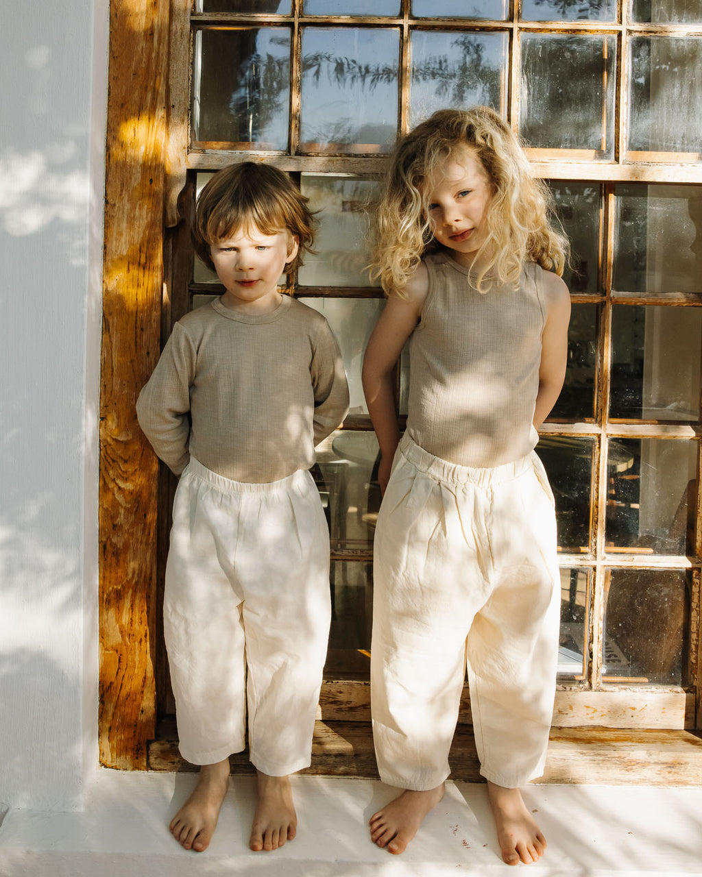 Kids undershirt rib wool/silk - maca
