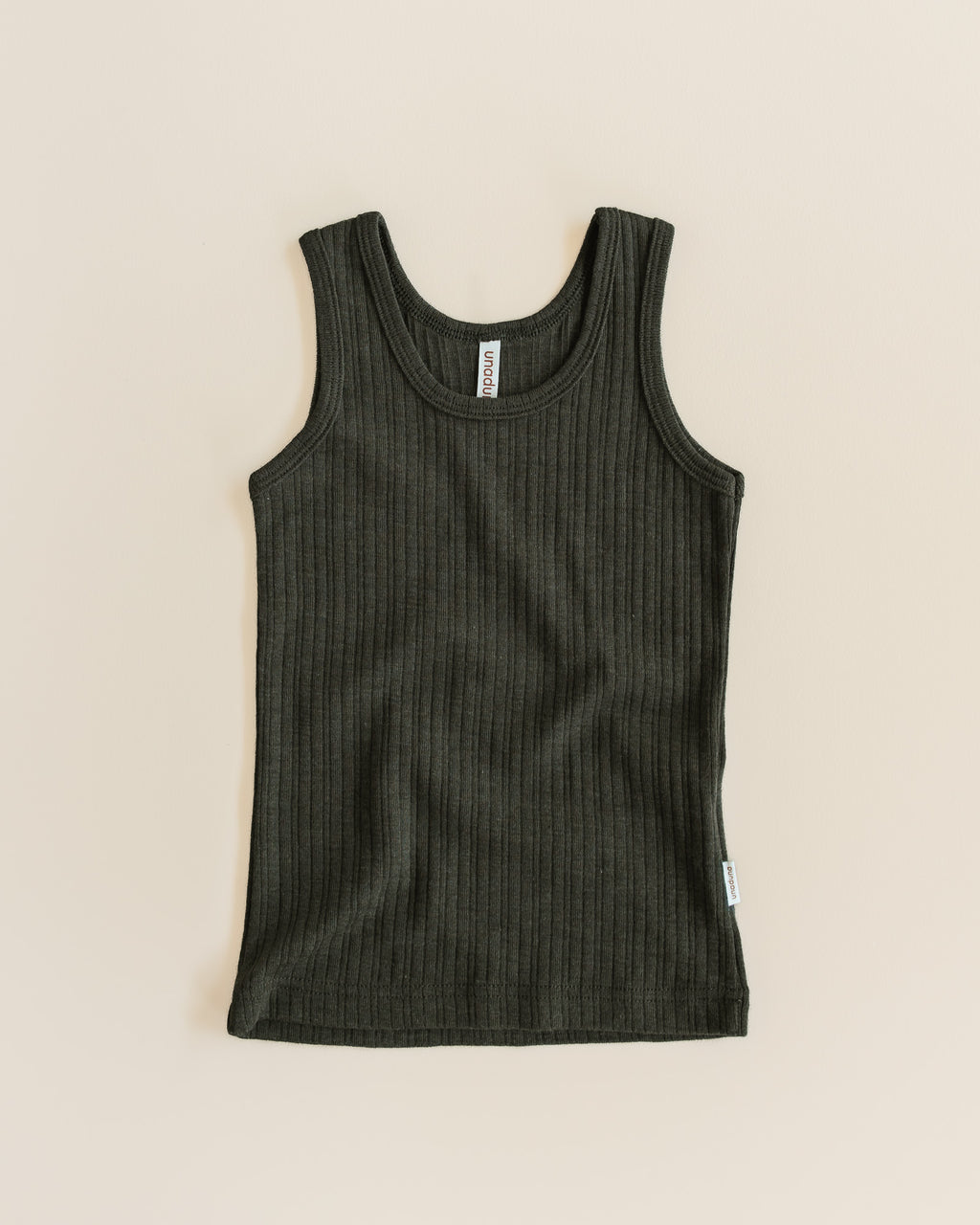 Kids undershirt rib wool/silk - wakame