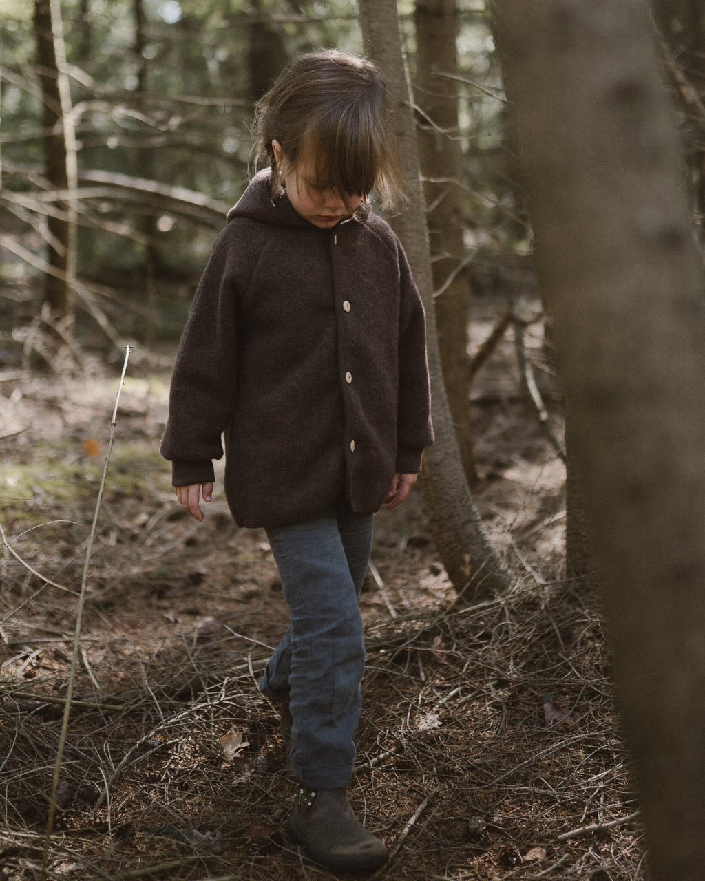Kinderjas van wol-fleece - cocoa Ziloen©-3