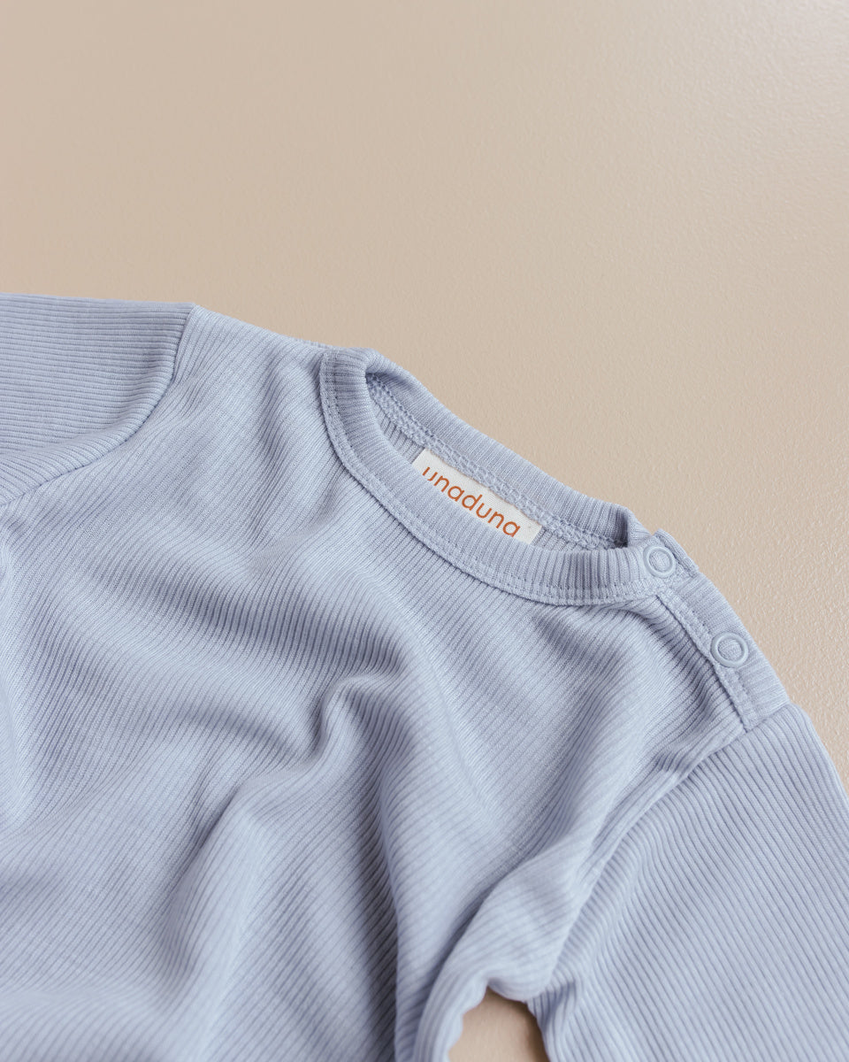 unaduna baby body wool and silk blue bird light blue