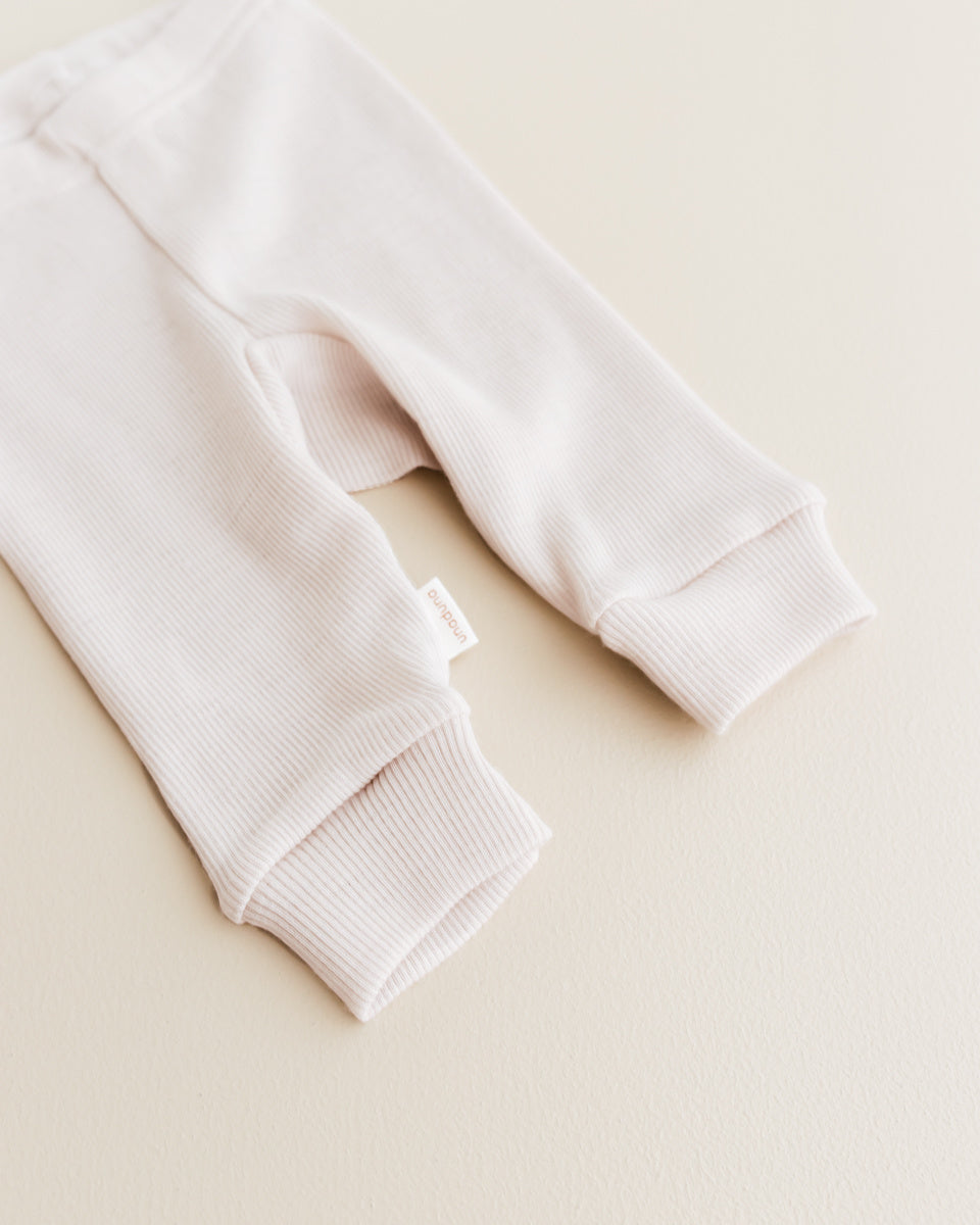unaduna baby leggings white tiny rib wool mazarin
