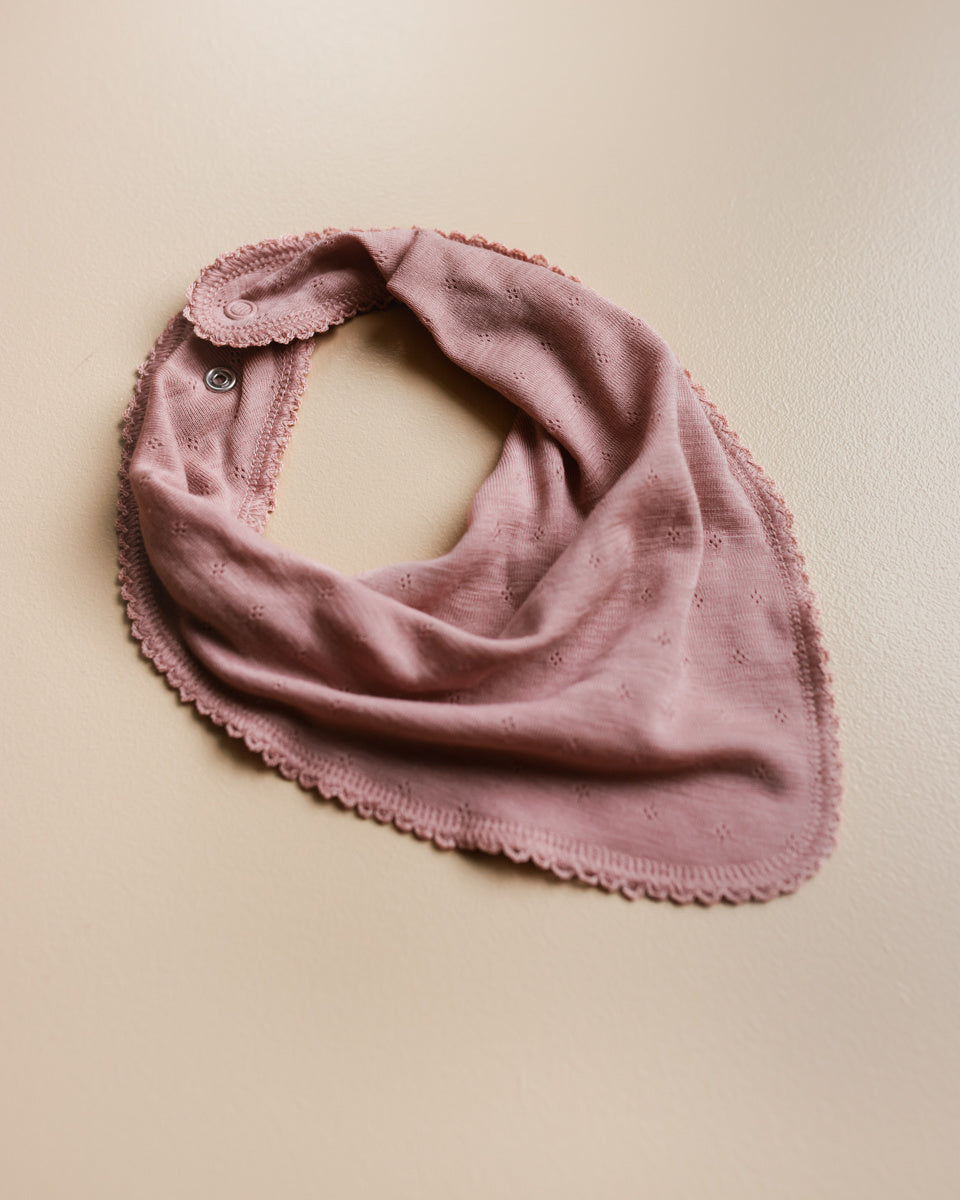 unaduna bib wool silk cameo rose