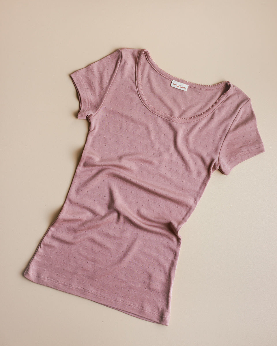 unaduna dames t shirt wol zijde cameo rose