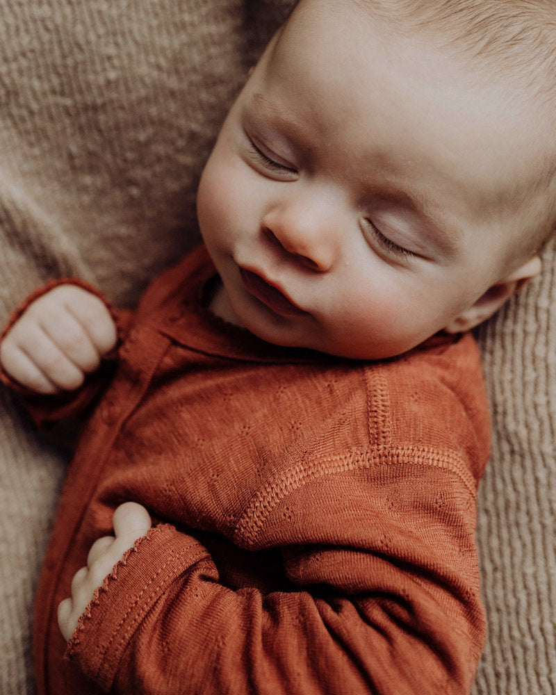 Unaduna jumpsuit pointelle umber