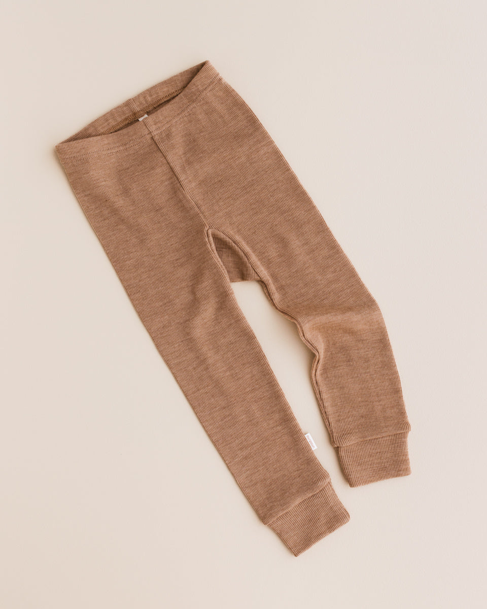 unaduna Kids leggings tiny rib wool - semla