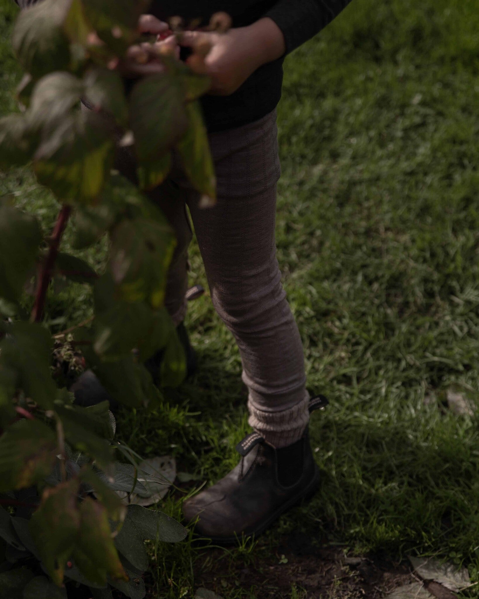 UNADUNA kinder legging hazel wol zijde 1