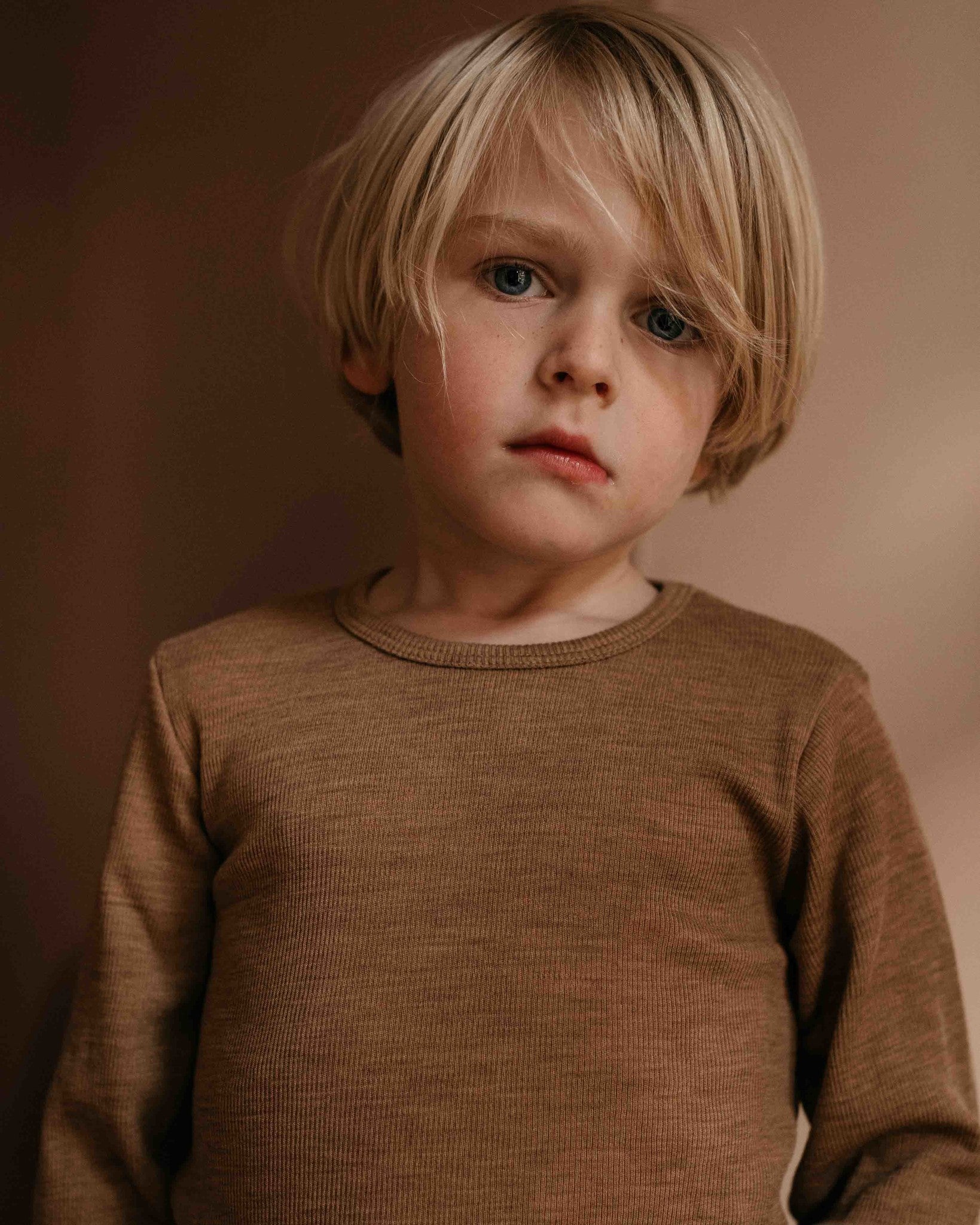 Unaduna longsleeve tiny rib sembla sand