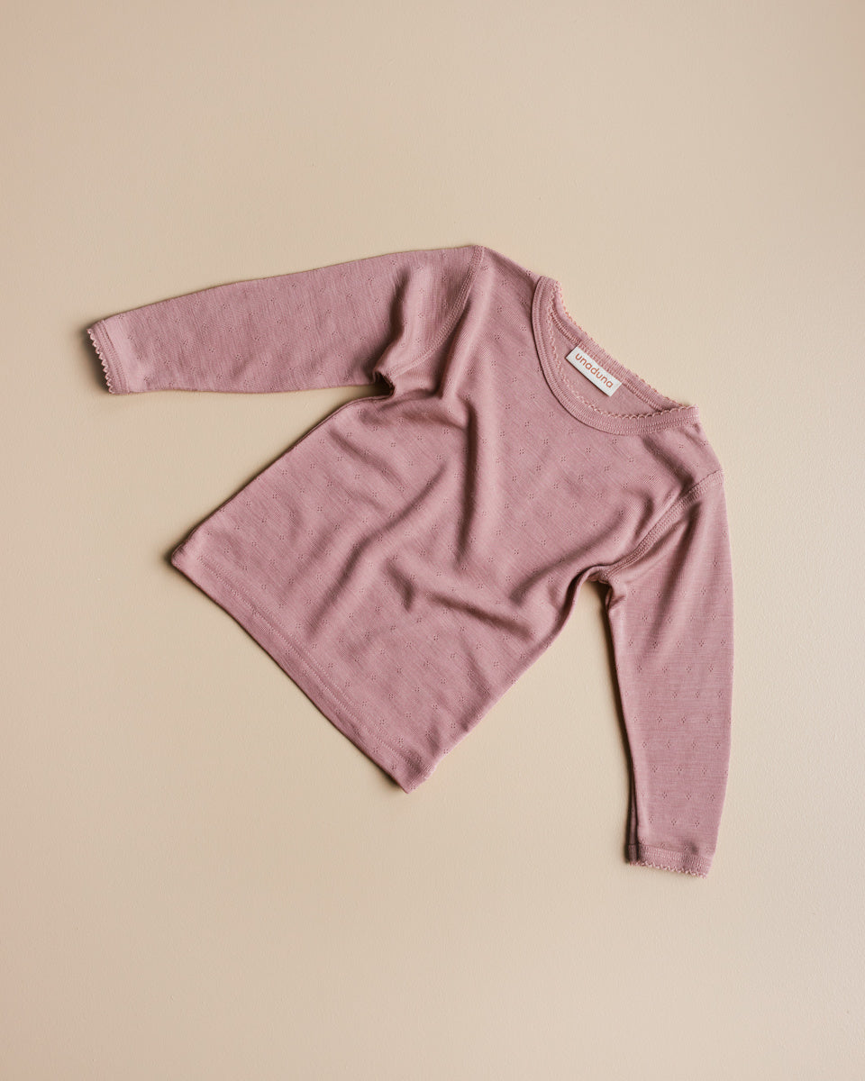 unaduna longsleeve wool silk cameo rose