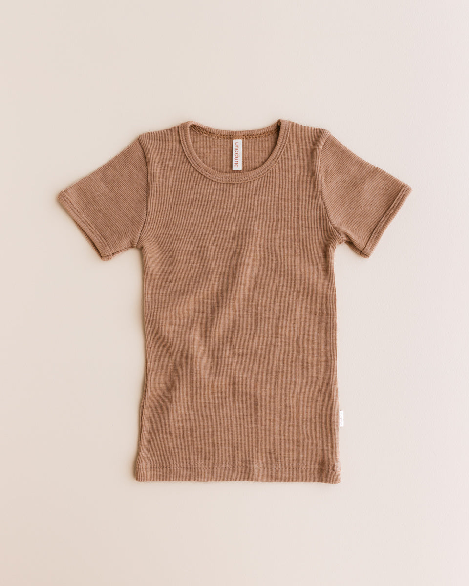 unaduna Wollen short sleeves tiny rib - semla