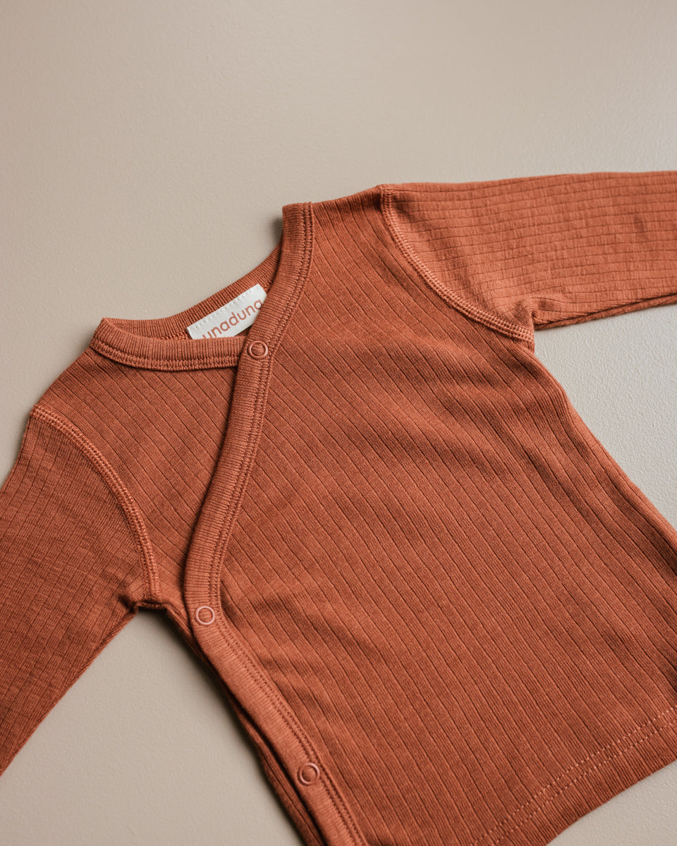 unaduna wrap around shirt wool umbre